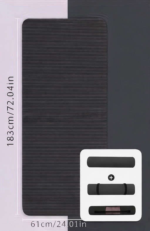 LiftFlow™ Premium Yoga Mat - 10mm Extra Thick NBR Exercise Mat
