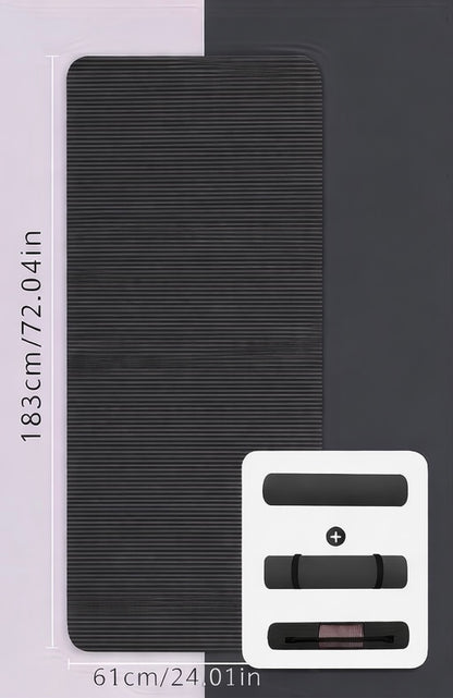 LiftFlow™ Premium Yoga Mat - 10mm Extra Thick NBR Exercise Mat