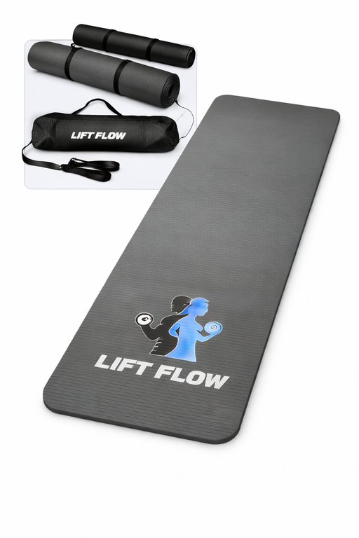 LiftFlow™ Premium Yoga Mat - 10mm Extra Thick NBR Exercise Mat