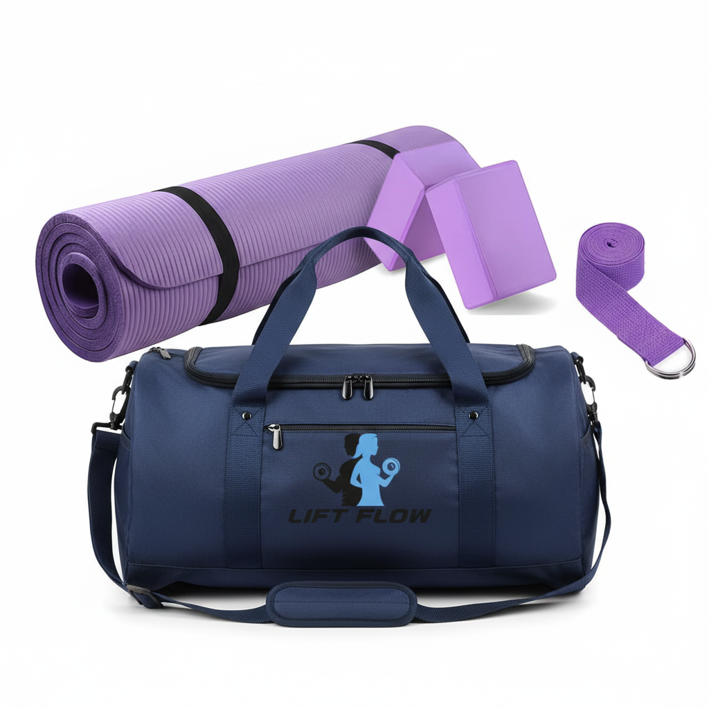 Yoga set with authentic Lift Flow logo bag